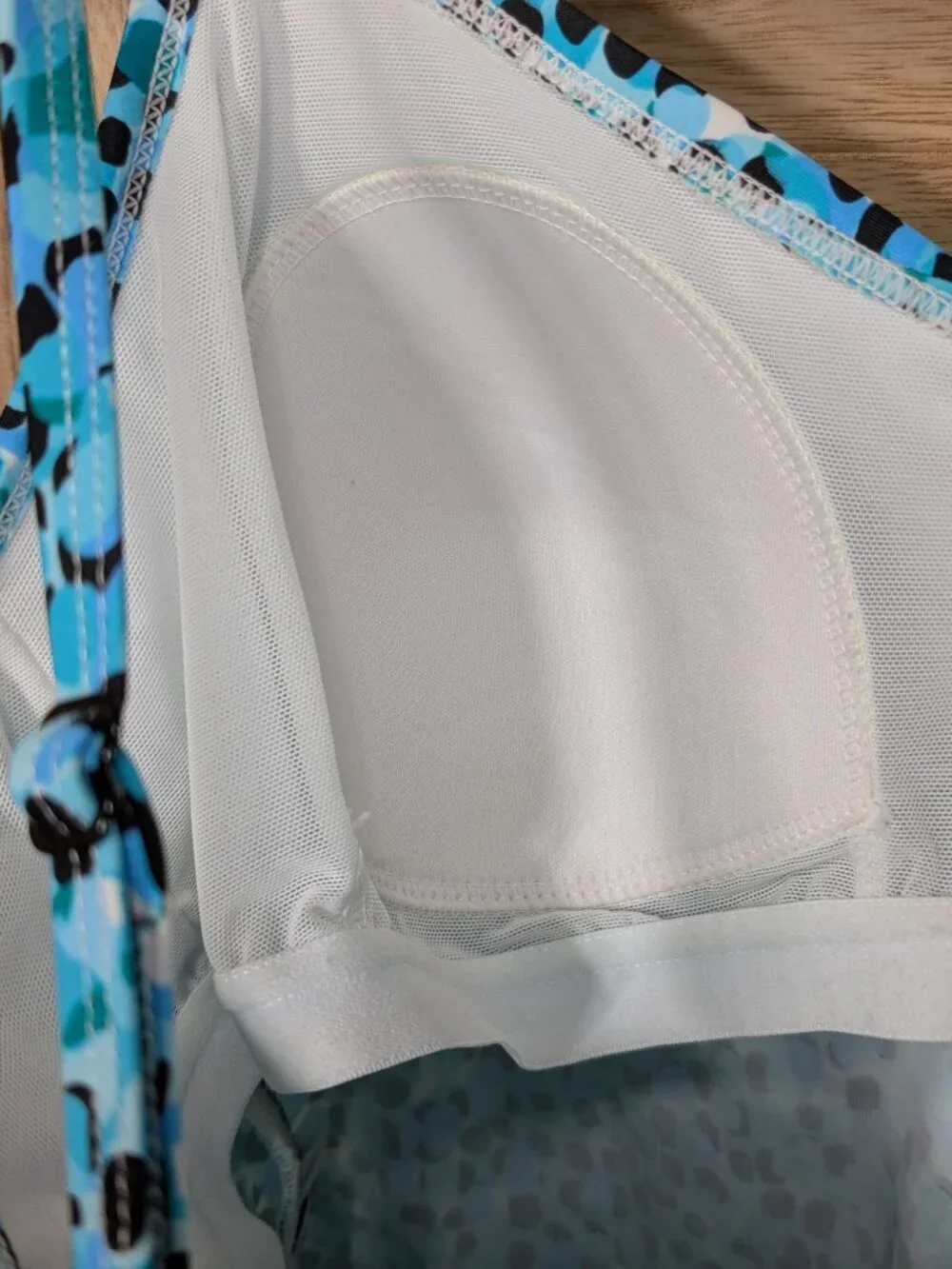 Croft & Barrow Blue Speckled Spaghetti Strap Tankini Size 14